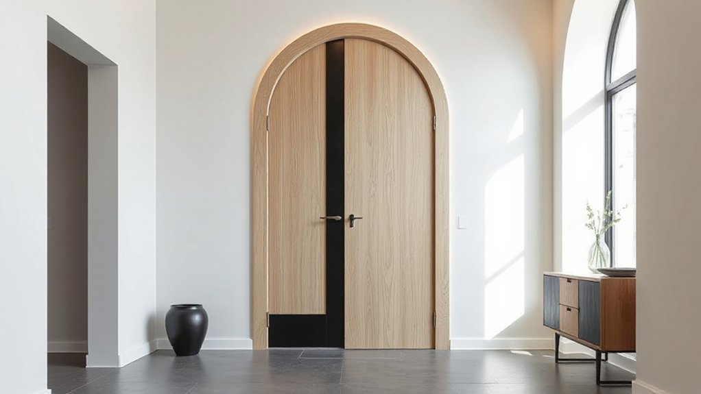 arched door material styles