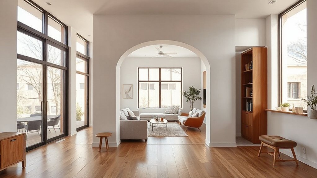 arched doors enhance flow