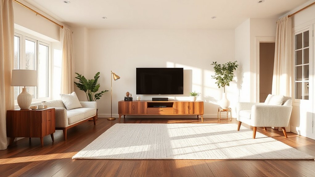 brighten walnut with neutrals