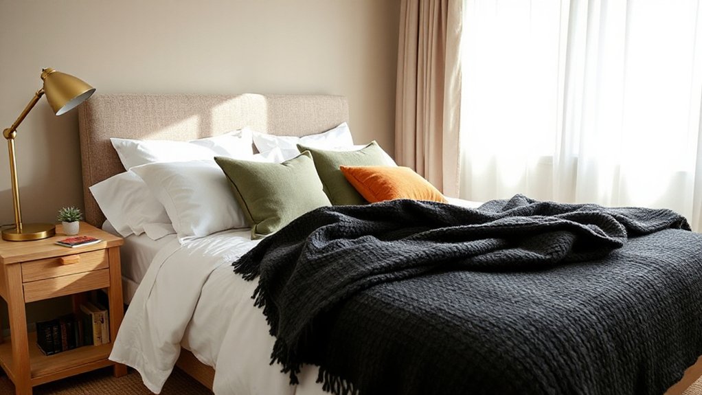 controlled lavender bedroom ambiance