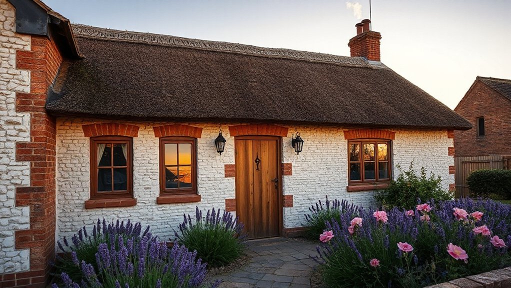 distinctive handcrafted flint architecture