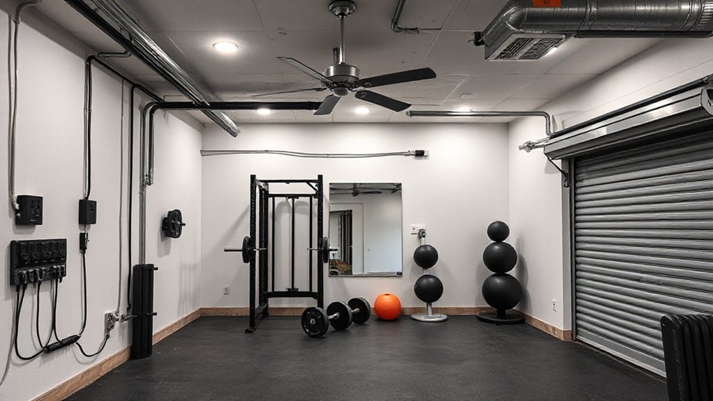 electrical setup for gym
