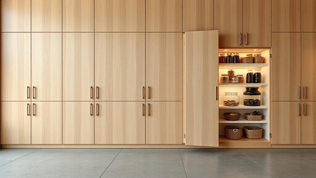 hidden flush pantry cabinetry