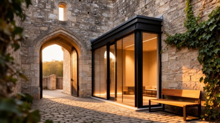 historic stone gatehouse renovation