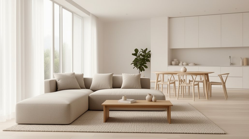 minimalist open plan design