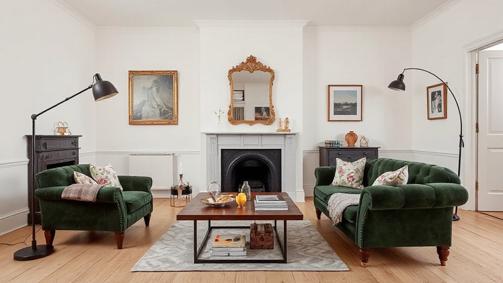 modern lighting enhances layered interiors