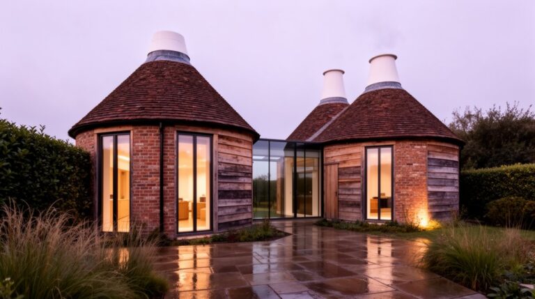 oast house transformation silhouette