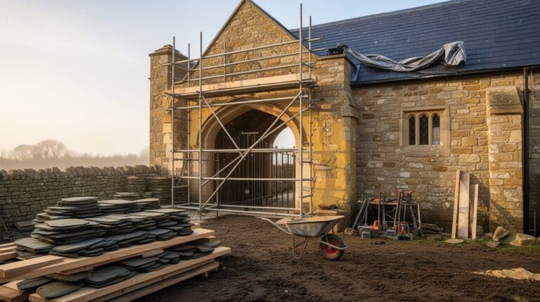 restoring historic stone gatehouse