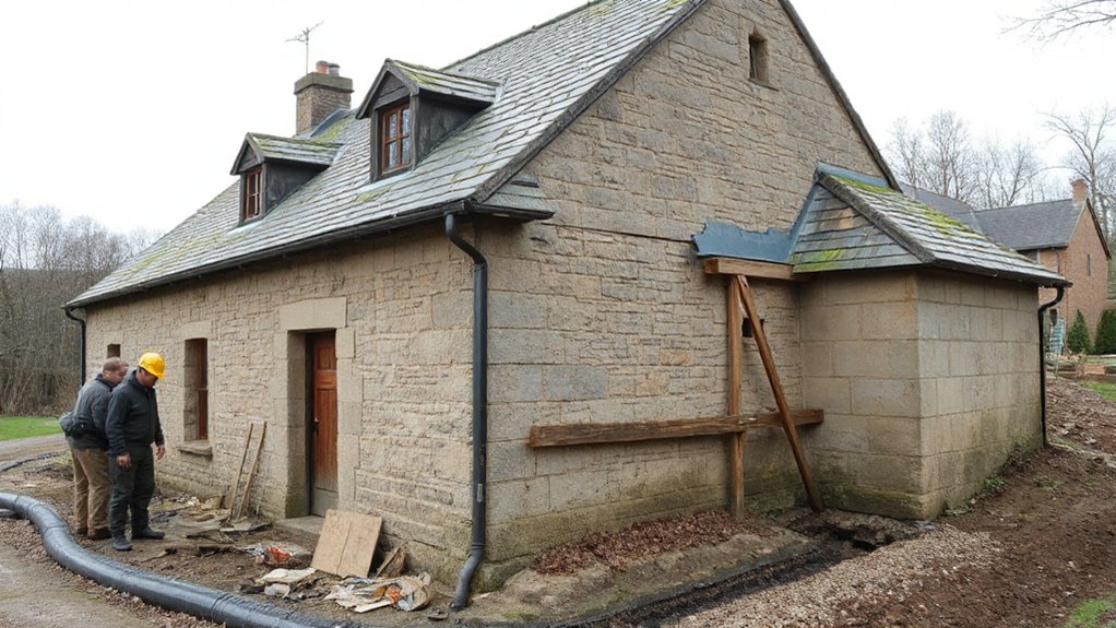secure roof and drainage