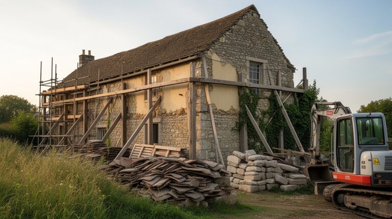 sensitive farmhouse restoration process