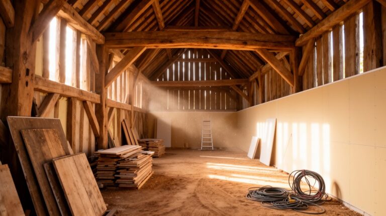 transforming historic timber barn