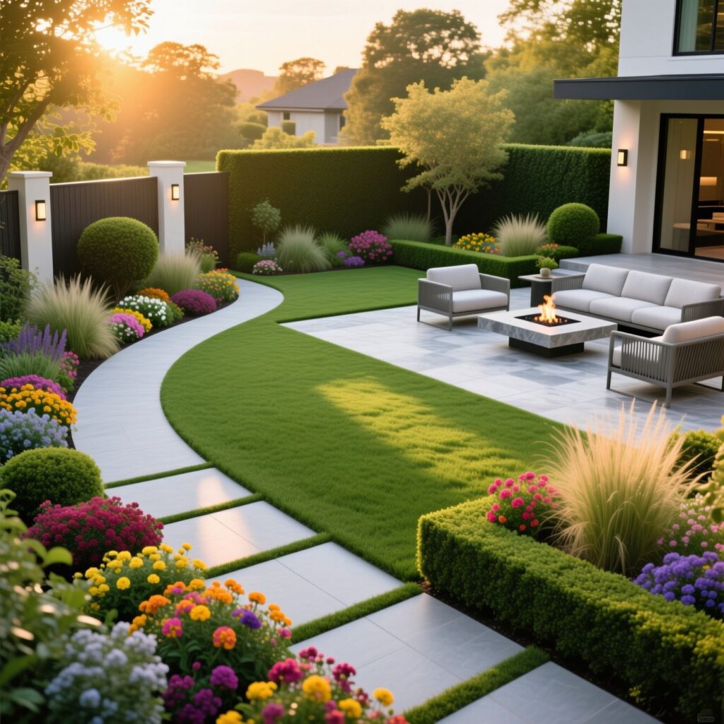 a vibrant landscaping paradise